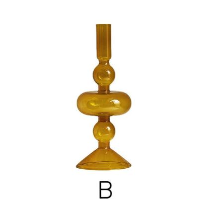 Amber Modern Glass Candle Holder | Veska B