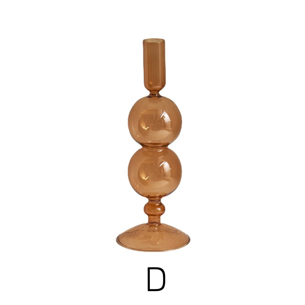 Amber Modern Glass Candle Holder | Veska D