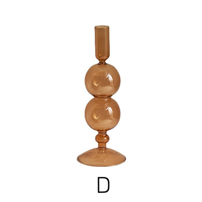 Amber Modern Glass Candle Holder | Veska D