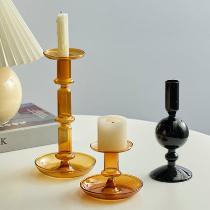 Amber Modern Glass Candle Holder | Veska