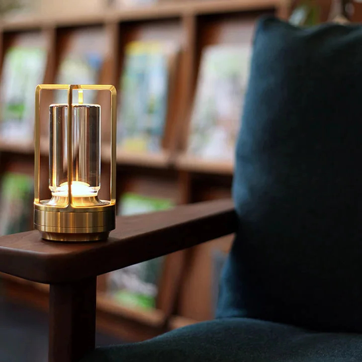 Ambient Lantern Trådlös Uppladdningsbar Liten Nattduksbordslampa Guld | Veska