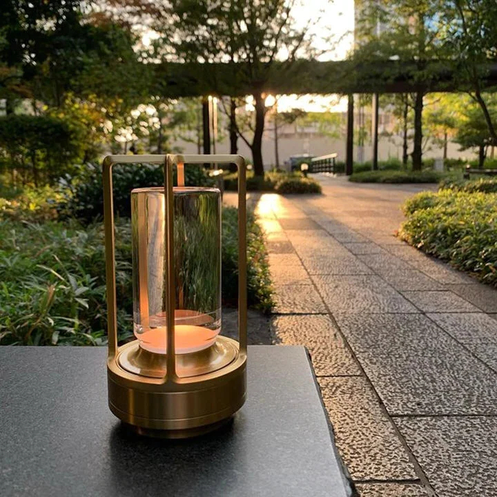 Ambient Lantern Trådlös Uppladdningsbar Liten Nattduksbordslampa Guld | Veska