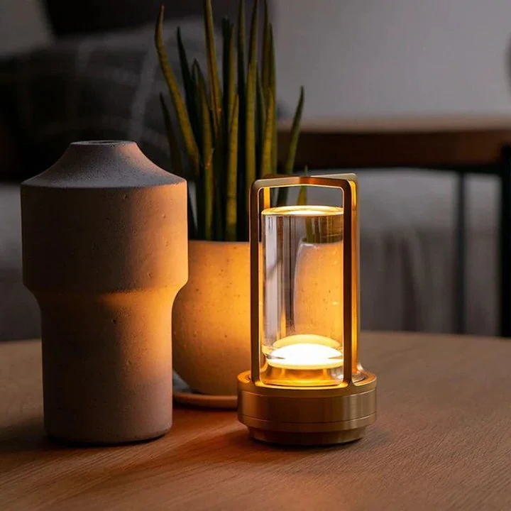 Ambient Lantern Trådlös Uppladdningsbar Liten Nattduksbordslampa Guld | Veska Guld
