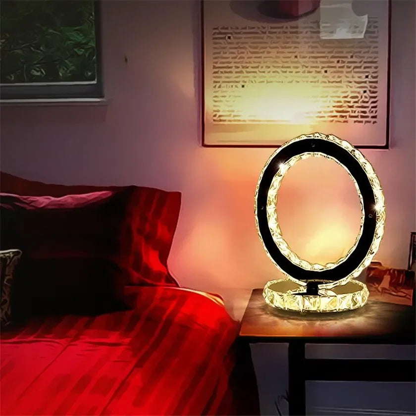 AmbientShine | Modern kristall bordslampa | Veska