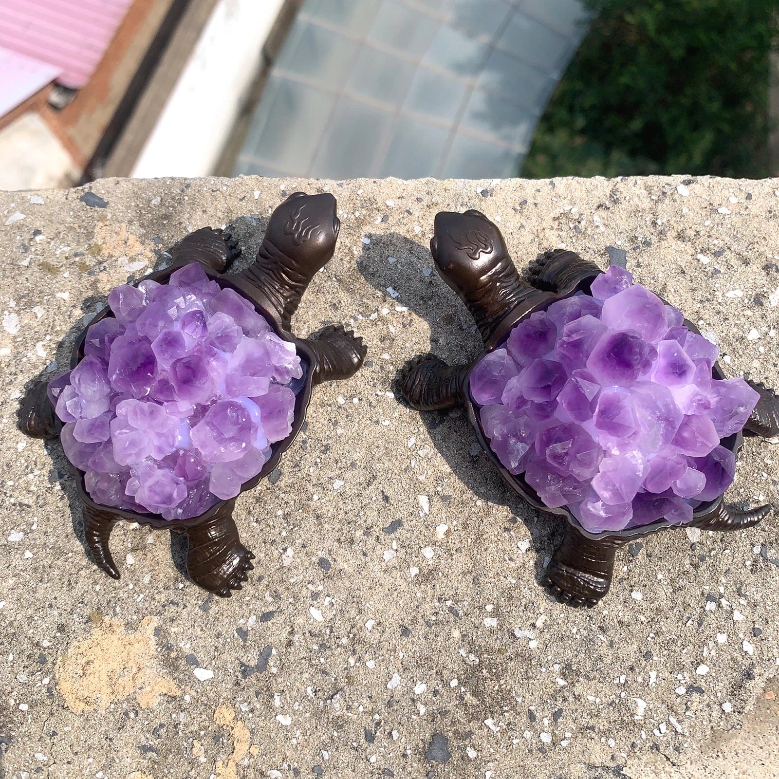 Amethyst Cluster Sköldpadda | Veska