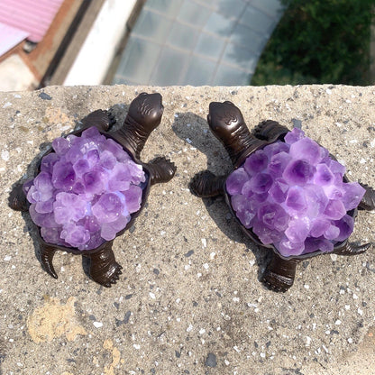 Amethyst Cluster Sköldpadda | Veska