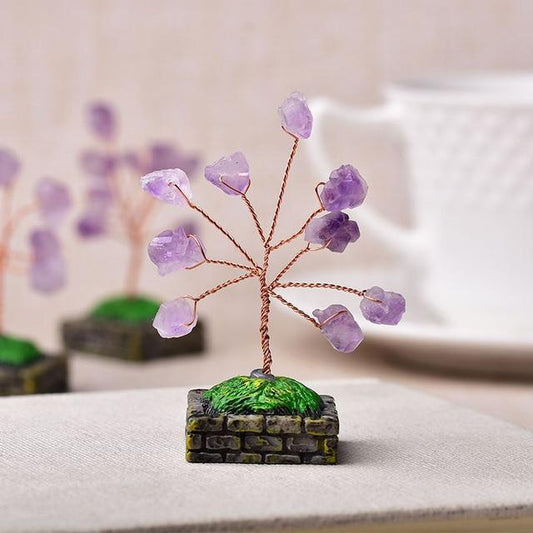 Amethyst Crystal Gem Tree | Veska 28x28x65mm