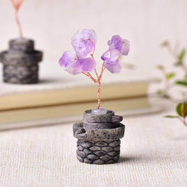 Amethyst Crystal Gem Tree | Veska 30x25x50mm