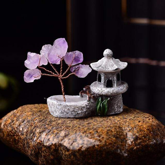 Amethyst Crystal Gem Tree | Veska 50x40x20mm