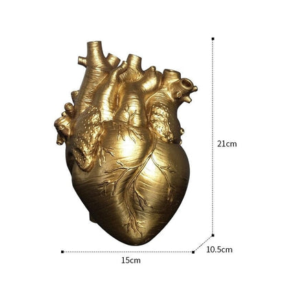 Anatomisk Hjärta Vas | Veska Medium Guld