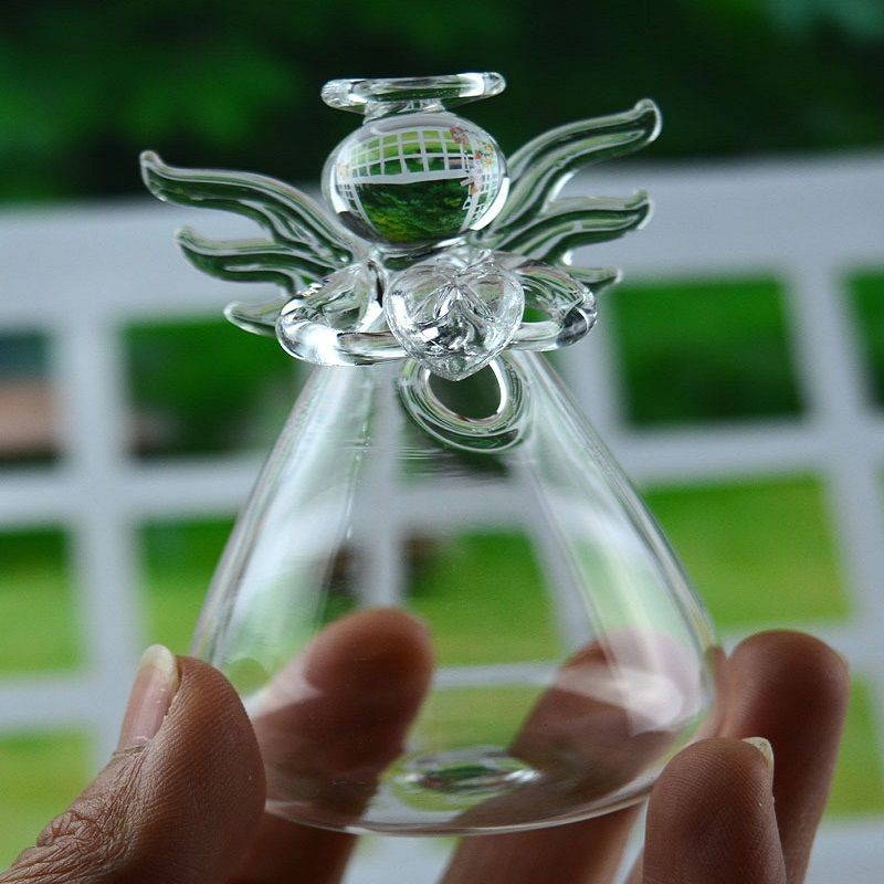 Angel Time Transparent Glass Vase | Veska