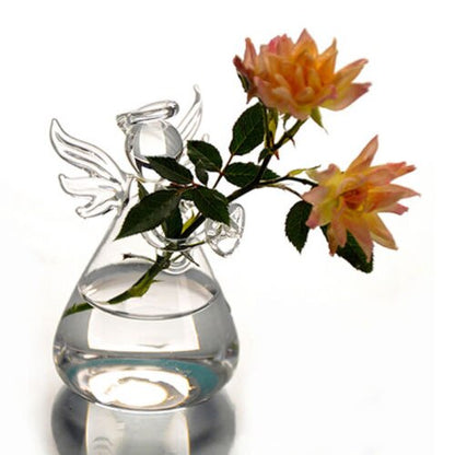 Angel Time Transparent Glass Vase | Veska