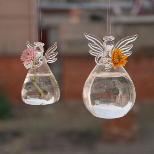 Angel Time Transparent Glass Vase | Veska