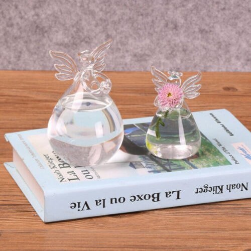 Angel Time Transparent Glass Vase | Veska