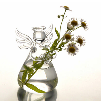 Angel Time Transparent Glass Vase | Veska