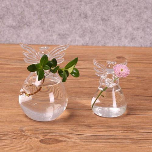Angel Time Transparent Glass Vase | Veska