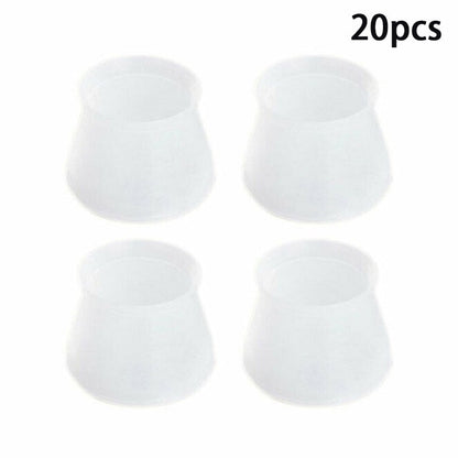Anti-skid Tyst Silikon Möbelfot Kåpa Set | Veska 20PCS Vit