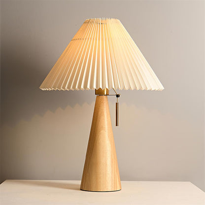 AntiqueRadiance – Elegant trä- och metallbordslampa | Veska Träfärg