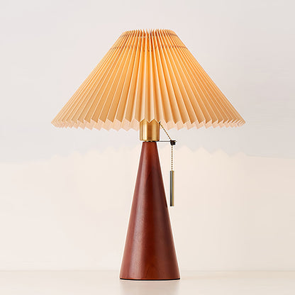 AntiqueRadiance – Elegant trä- och metallbordslampa | Veska Valnöt färg