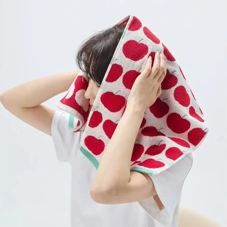 Apples Pattern Cotton Towel | Veska