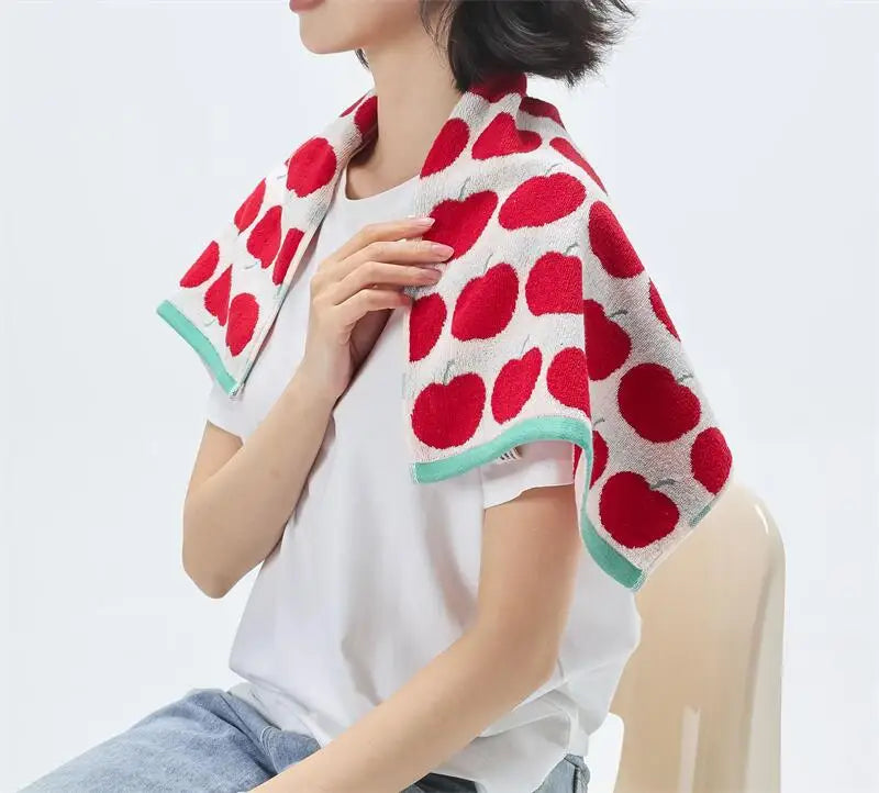 Apples Pattern Cotton Towel | Veska