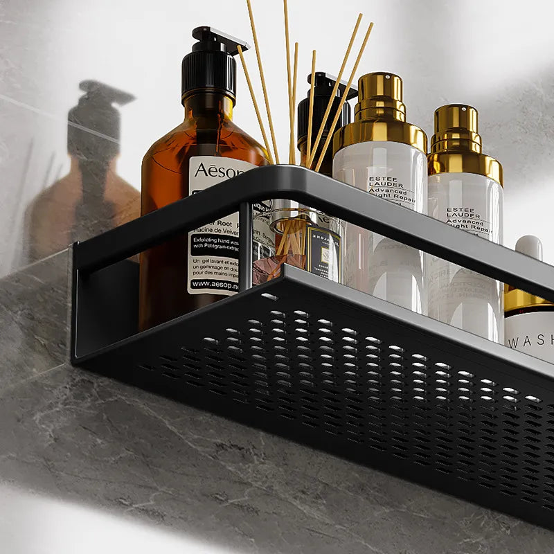AquaForma Svart Duschhylla med Modernt och Platsbesparande Design | Veska