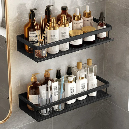 AquaForma Svart Duschhylla med Modernt och Platsbesparande Design | Veska