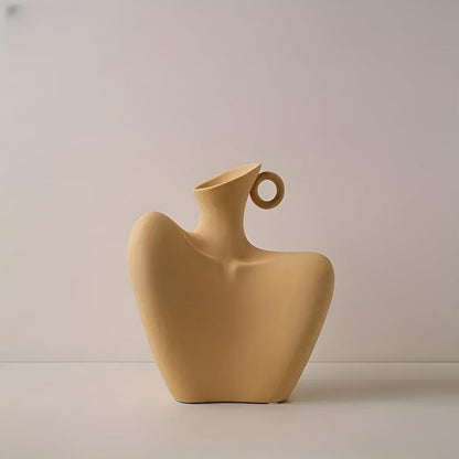 Aria Vessel | Nyckelben Keramikkärl | Veska Gul 18x10 cmx20 cm