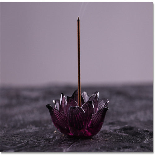 Aromaterapi Färgad Glasyr Lotus Rökelsebrännare | Veska B