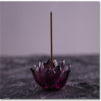 Aromaterapi Färgad Glasyr Lotus Rökelsebrännare | Veska B