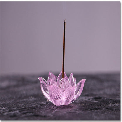 Aromaterapi Färgad Glasyr Lotus Rökelsebrännare | Veska D