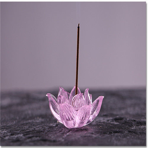 Aromaterapi Färgad Glasyr Lotus Rökelsebrännare | Veska D