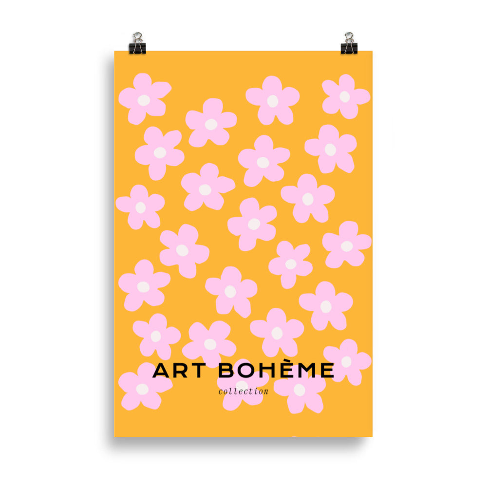 Art Boheme-Pink Bloom Garden | Veska 61×91 cm