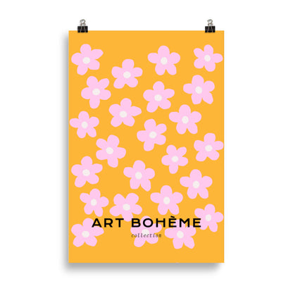 Art Boheme-Pink Bloom Garden | Veska 61×91 cm
