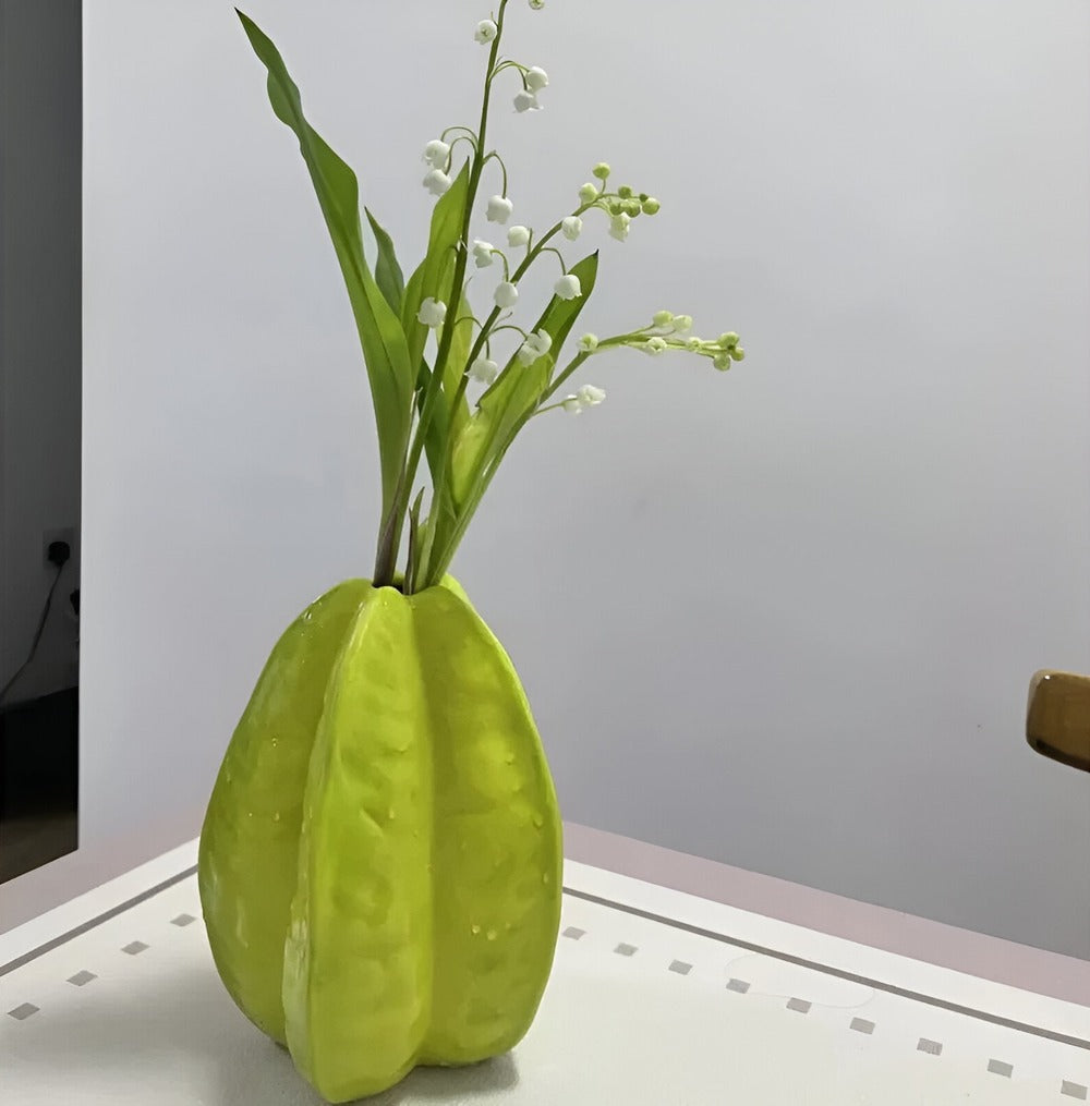 Artisan Skapad Keramisk Starfruit Veskaomvas - Fängslande Dekorativt Hemaccessoar | Veska