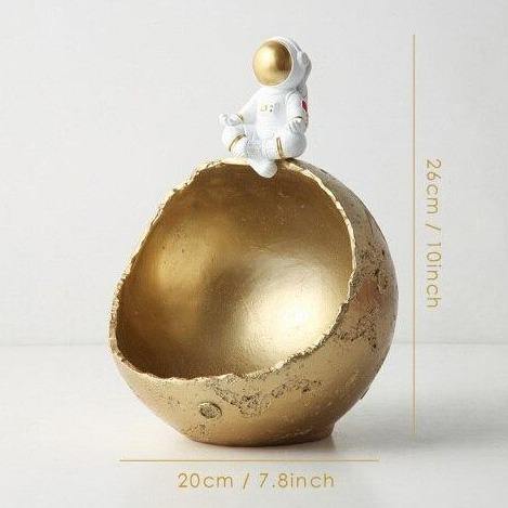 Astronaut Figurin Förvaringslåda | Veska Guld