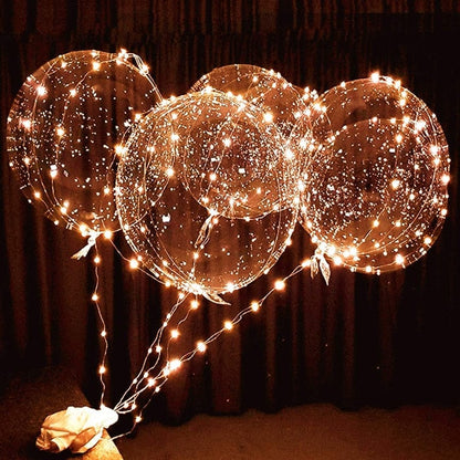 Återanvändbara LED-ljusballonger | Veska Vita LED-lampor
