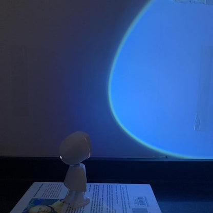 Atmosfärisk Solnedgång Robot Lampa LED | Veska Blå
