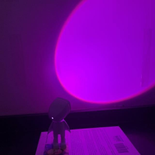 Atmosfärisk Solnedgång Robot Lampa LED | Veska Lila