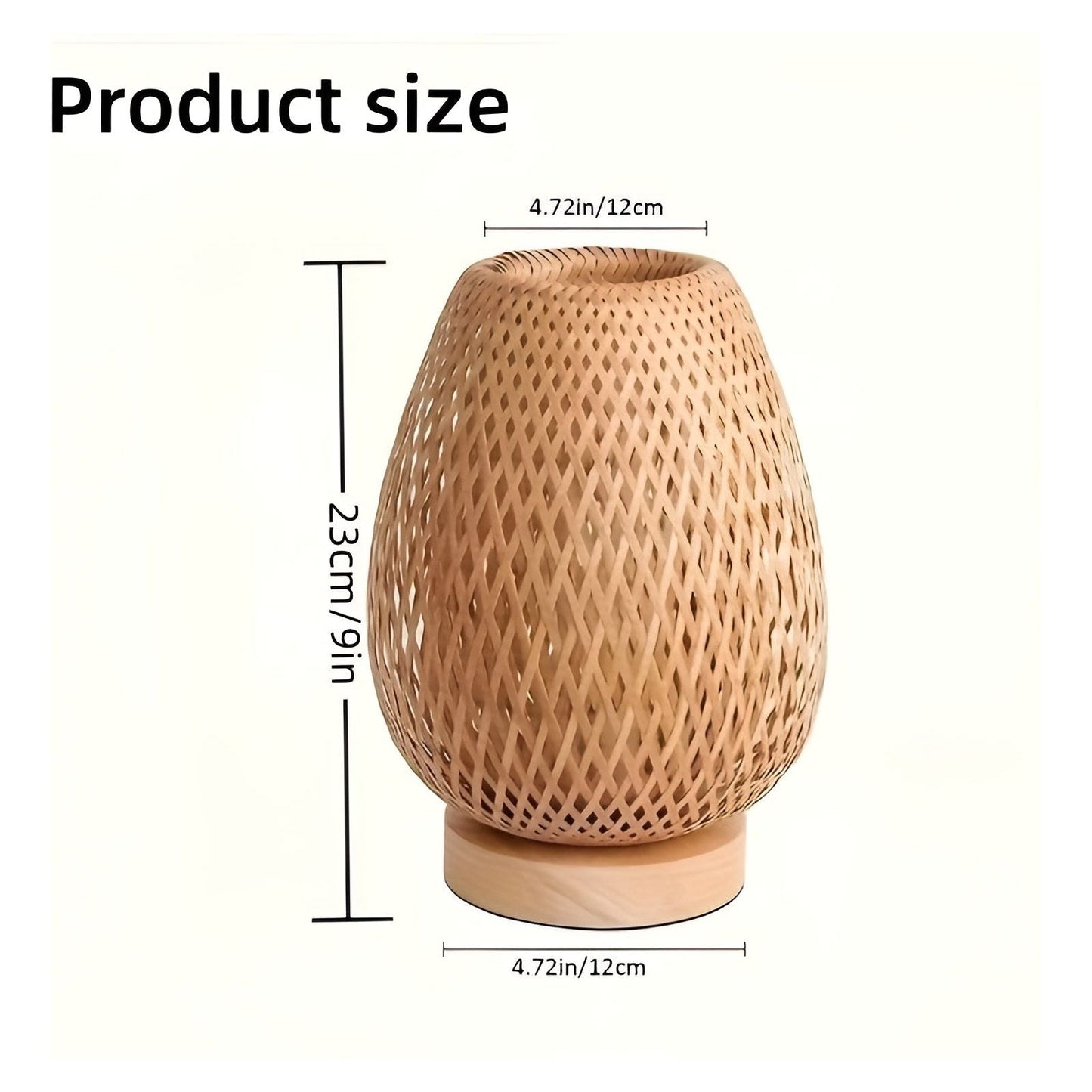 Aura Lampa - Bambu USB-drivet Bordslampa för Sovrummet | Veska
