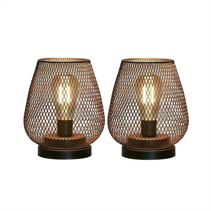 AuroraMesh Bordslampa Set – Industriell Stil med Varm Ambient Belysning | Veska