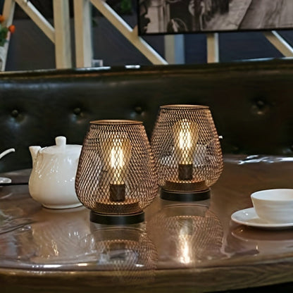 AuroraMesh Bordslampa Set – Industriell Stil med Varm Ambient Belysning | Veska
