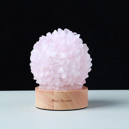 Aventurine Quartz Crystal Lamp | Veska Rosakvarts