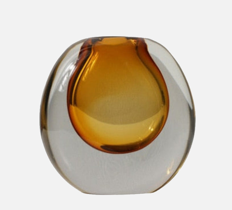 Babel lyxig vas gjord av Murano glas | Veska Liten Rauch Amber