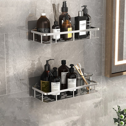 Badrumshyllor hörnhylla utan borrning duschhyllhållare | Veska Modern Standard-Silver Set