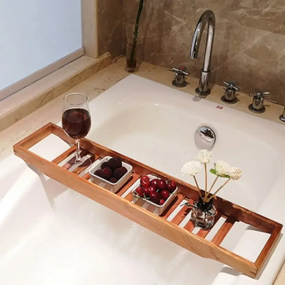 BambooBath Badkarbricka - Utbyggbar Bambu Badkarhylla | Veska