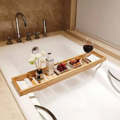 BambooBath Badkarbricka - Utbyggbar Bambu Badkarhylla | Veska Standardtitel