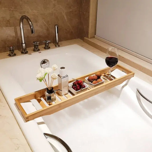 BambooBath Badkarbricka - Utbyggbar Bambu Badkarhylla | Veska Standardtitel