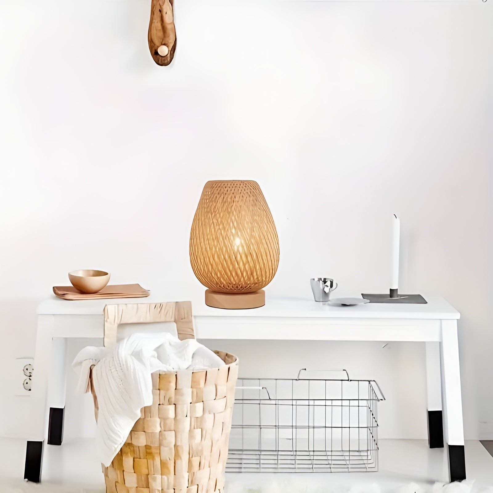 Bambu Bordslampa med USB Strömförsörjning – Hållbar och Energisparande Design | Veska