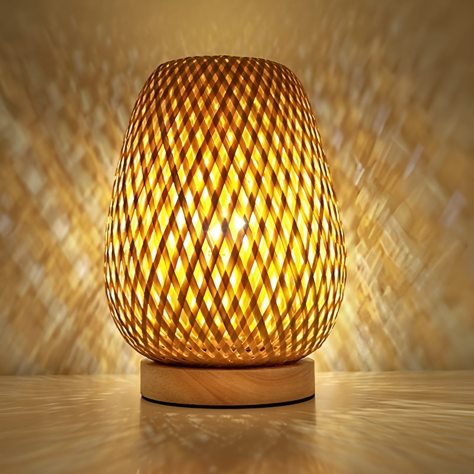 Bambu Bordslampa med USB Strömförsörjning – Hållbar och Energisparande Design | Veska